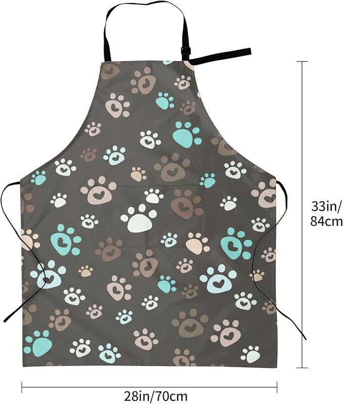 Apron with Pockets Aprons for Women Men Kitchen Chef Apron for Cooking Gardening Server Waitress Painting