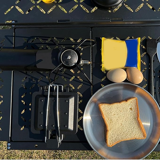 Hot Sandwich Maker, Foldable Non Stick Breakfast Maker Press Pan Stovetop Sandwich Toaster Cookware for Home Kitchen Outdoor Camping