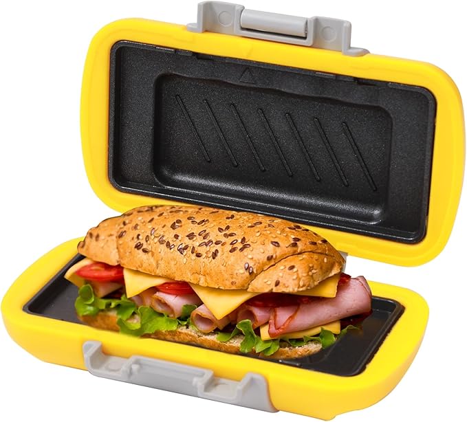 Microwave Toastie Sandwich Maker, Nonstick Plate Microwave Panini Grilled Cheese Maker, Versatile Wireless Small Toaster Hot Dog, Dishwasher Safe, Fast Cooking for Breakfast, Snacks， Yellow