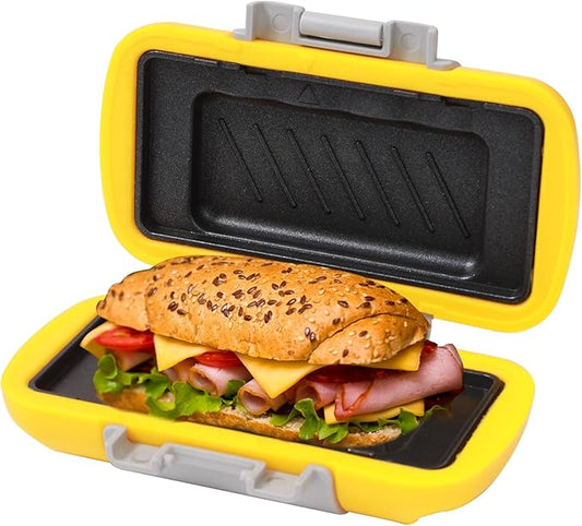 Microwave Toastie Sandwich Maker, Nonstick Plate Microwave Panini Grilled Cheese Maker, Versatile Wireless Small Toaster Hot Dog, Dishwasher Safe, Fast Cooking for Breakfast, Snacks， Yellow