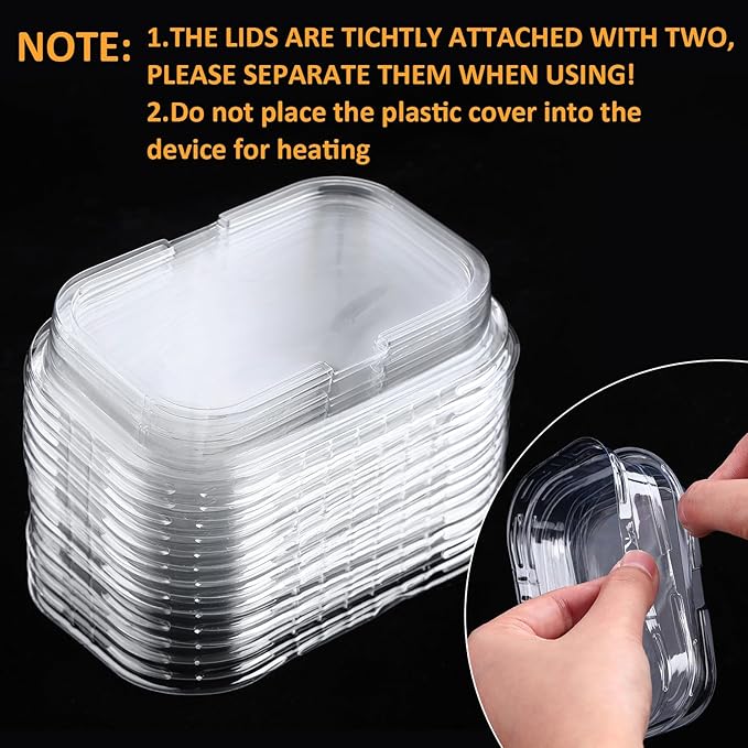 Vesici 100 Sets Mini Loaf Pans with Lids, 5.7 oz Disposable Aluminum Foil Baking Cups, Rectangle Cake Pans for Pudding Desserts Muffin Baking Storage Valentines Wedding Birthday Party(Gold)