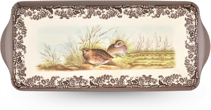 Pimpernel Decorative Melamine Rectangular Serving Tray – (15.25" x 6.5") Durable Lightweight Platter for Snacks, Drinks, Coffee & Appetizers, Ideal for Dining, Kitchen, Bar & Entertaining