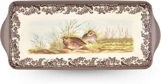 Pimpernel Decorative Melamine Rectangular Serving Tray – (15.25" x 6.5") Durable Lightweight Platter for Snacks, Drinks, Coffee & Appetizers, Ideal for Dining, Kitchen, Bar & Entertaining