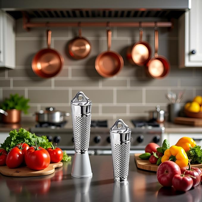 2Pcs Silver Multifunctional Kitchen Stainless Steel Ginger Garlic Nutmeg Grater Nut Walnut Lemon Hand Planer Tool Lemon ZesterDurable and Professional Kitchen Tool Garlic Tools
