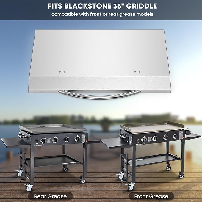 Stanbroil Hard Cover Hood for Blackstone 36" Griddle, Stainless Steel Hard Top Lid with Handle, Outdoor Griddle Hood for Blackstone 36 Inch and Other Similar Grills