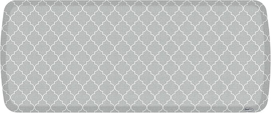 GelPro Elite Premier Anti-Fatigue Kitchen Comfort Floor Mat, 20x48, Lattice Light Grey Stain Resistant Surface with Therapeutic Gel and Energy-Return Foam for Health & Wellness