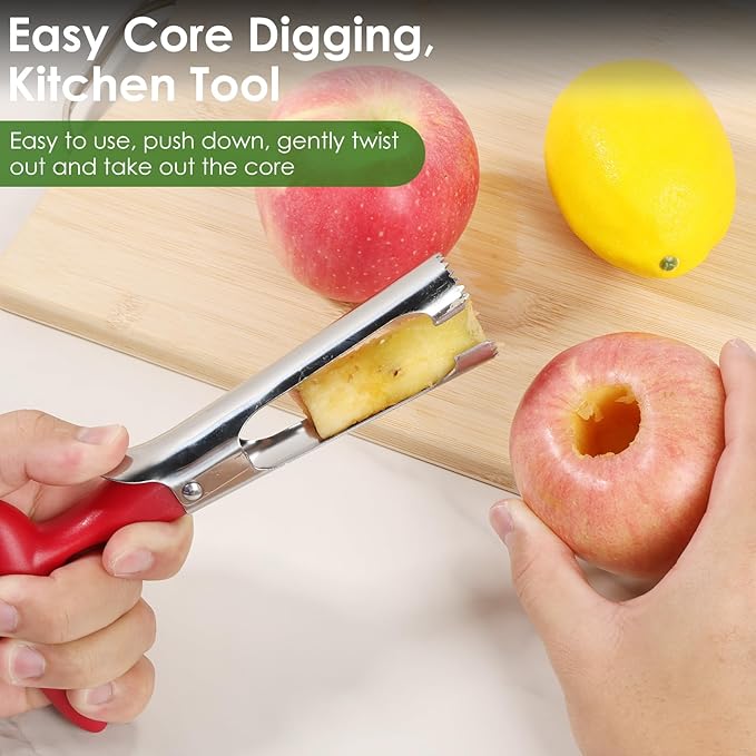 12Pack Stainless Steel Corer Fruit Corer Tool Ultra Sharp, Stainless Steel Easy To Operate And Clean For Baking Apples And Other Culinary Uses