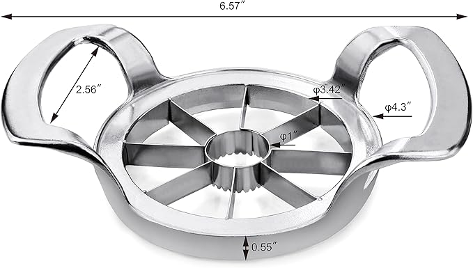 New Star Foodservice Heavy Duty Commercial Apple Corer and Divider, Silver, Powder Coating