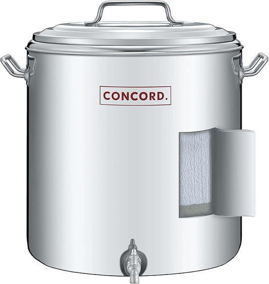 Concord Stainless Steel S Series Insulated Double Wall Stock Pot. Outdoor Kettle, great for temperature retention (60 Quart)