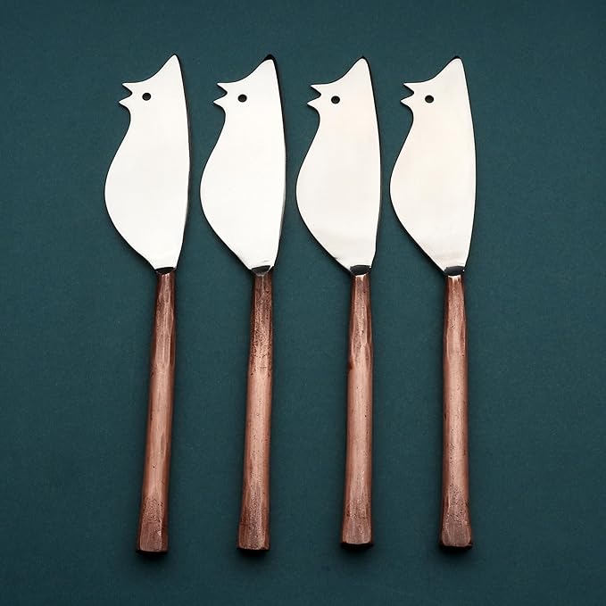 INOX artisans Sundance Ratoncito Cheese Spreader/Knife 4 Pc. Set