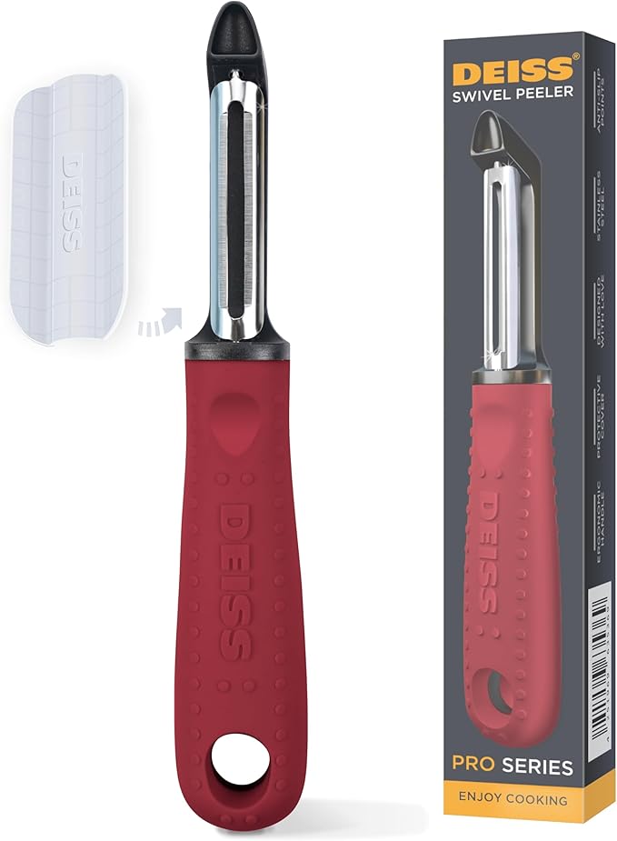 Deiss PRO Lemon Zester Deiss PRO Premium Swivel Vegetable Peeler Deiss Lux Heavy Duty Pizza Cutter With Wheel Slicer