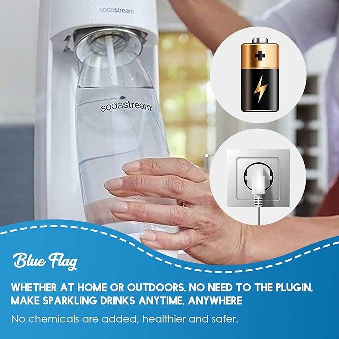 Blue Flag 60L Co2 Carbonator Compatible with Sodastream Appliances (Excluding Art, Terra Seltzer Maker), 14.5oz, Set of 3