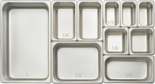 Winco Full Size 2.5" Deep Metal Food Pan/Steam Table Pan, Perforated, 22 Gauge