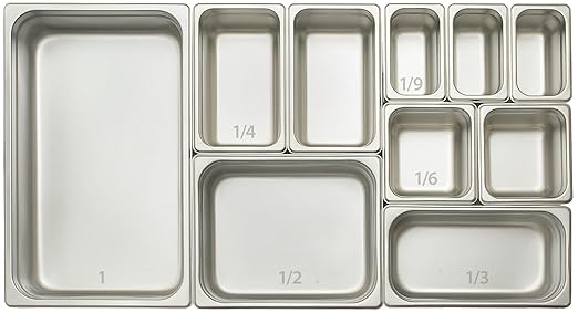Winco SPH2 44198 Size Pan 2 1/2" (NSF), Stainless Steel, Medium