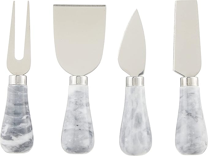 Prodyne KM-4-W Froma Knives Cheese Knife, Set of 4, White