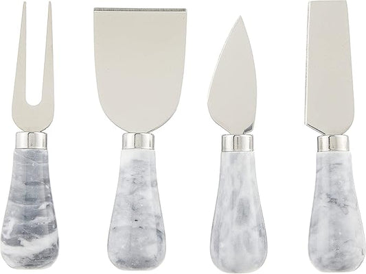 Prodyne KM-4-W Froma Knives Cheese Knife, Set of 4, White
