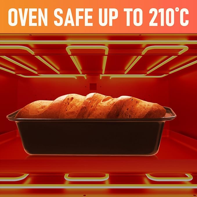 VOXVEPHY 8 Pack Loaf Pan Set, 1LB Nonstick Bread Pan Carbon Steel Baking Pans for Homemade Bread, Banana Bread & Meatloaf, 8.3x4.9x2.4 Inch, Black