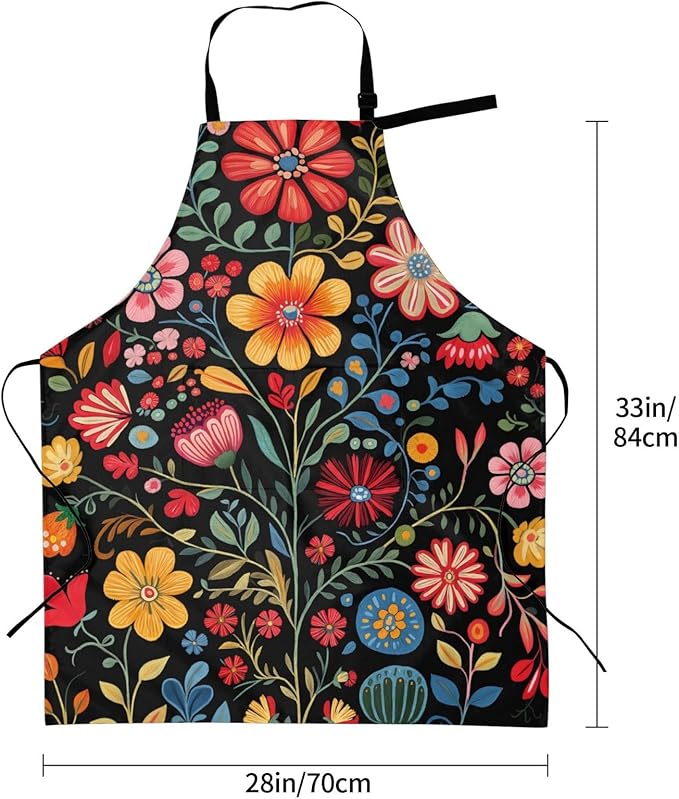 Apron with Pockets Aprons for Women Men Kitchen Chef Apron for Cooking Gardening Server Waitress Painting