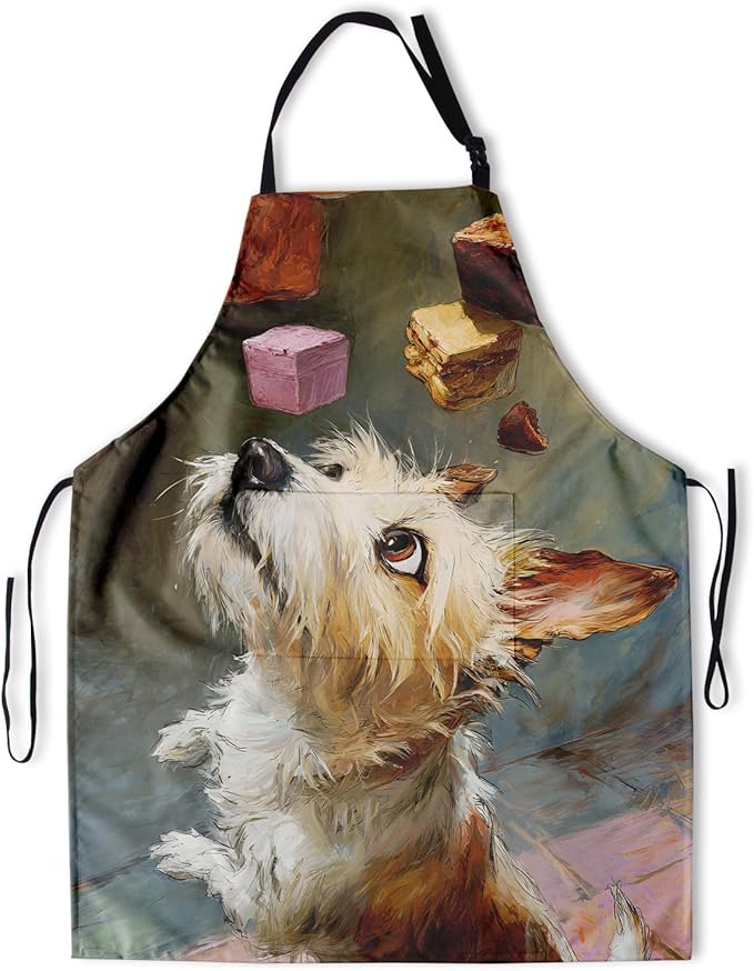 Apron with Pockets Aprons for Women Men Kitchen Chef Apron for Cooking Gardening Server Waitress Painting