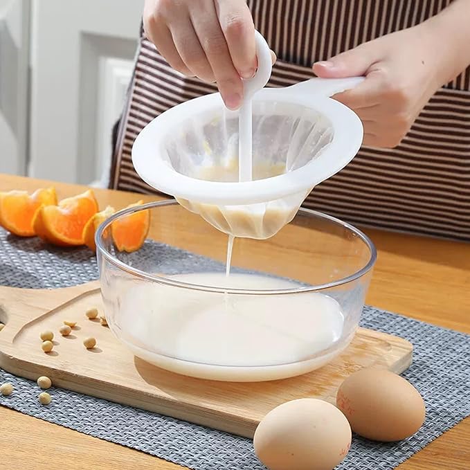 2Pcs Ultra Fine Mesh Strainer, Nylon Food Strainer Yogurt Mesh Sieve Plastic Colander, Mini Brine Shrimp Separation Net for Kitchen(120 Mesh)
