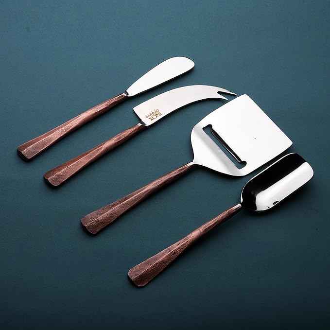 INOX artisans Copper Ridge Cheese Knives 4 Pc. Set