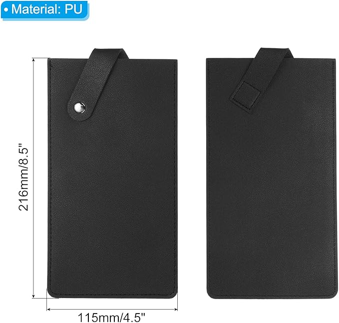 PATIKIL PU Leather Knife Meat Cleaver Sheath, Waterproof Chef Knife Guards Wide Knife Protector Cleaver Cover for Home Kitchen, Black