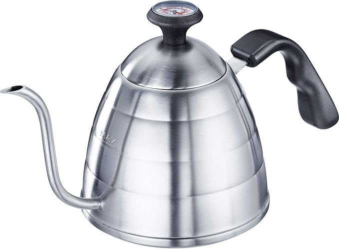 Westmark Brasilia Plus 24582260 Gooseneck Kettle with Thermometer Suitable for Induction Cookers 18/8 Stainless Steel
