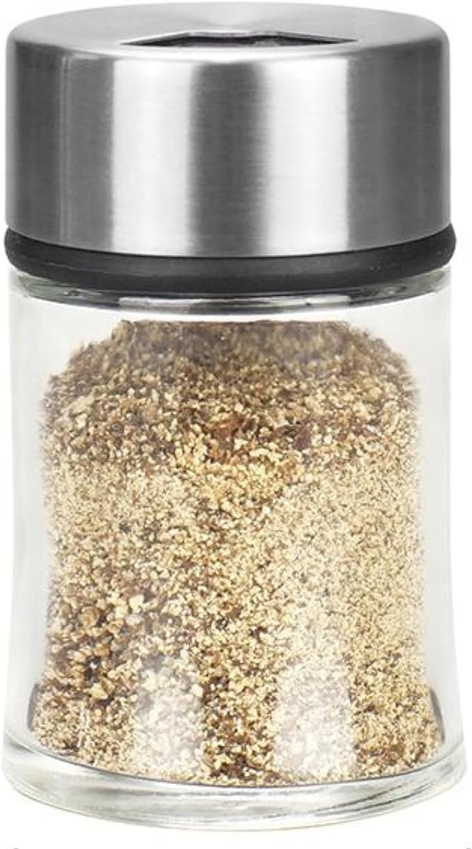 Multi-Function Stainless Steel Salt & Pepper Shaker with Adjustable Sprinkler | Salt Dispenser for Coffee, Protein Powder, Herbs, Spices, Condiments, Baking, Powdered Sugar & Kitchen Essentials