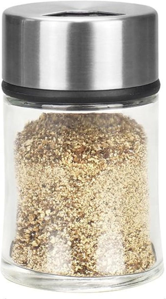 Multi-Function Stainless Steel Salt & Pepper Shaker with Adjustable Sprinkler | Salt Dispenser for Coffee, Protein Powder, Herbs, Spices, Condiments, Baking, Powdered Sugar & Kitchen Essentials