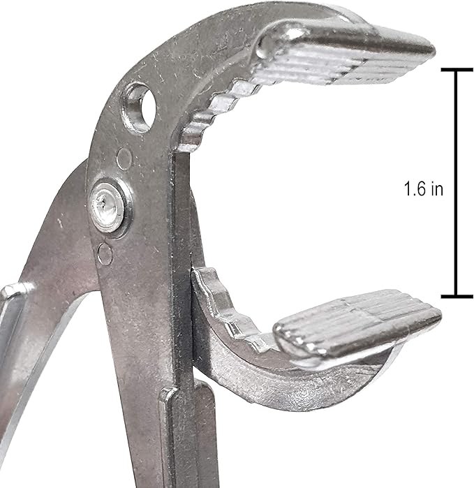 LENITH Aluminum Hot Pot Tongs Holder For Korean Stone Ceramic Bibimbap Bowl, Dolsot, Ddukbaegi, Sizzling Hot Pot (SILVER)