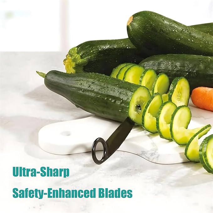 Spiral Cutter for Potatoes, Spiral Cutter - Kitchen Spiral and V-Shaped Tools for Veggies Cucumber and Carrot, Manual Screw Peelers Kitchen Accessories Tool (3*A)