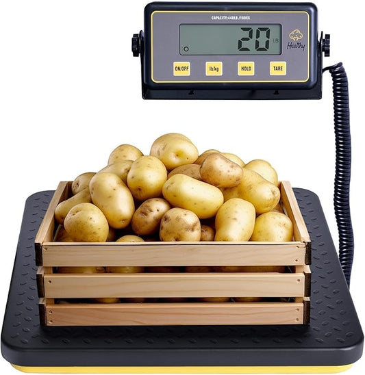 Shaledig 400lbs Commercial Scale Digital Receiving Scale with Anti-Slip Aluminum Platform, High Accuracy Food Scale with Hold/Tare/Auto-Off, Kitchen Scale with LCD Display for Restaurant/Cater