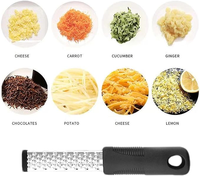 4-in-1 Graters, Lemon Zesters Grater, Stainless Steel Grater & Zesters, Heavy Duty For Cheese, Citrus, Chocolate, Ginger, Garlic, Non-Slip Handle, Easy Clean Kitchen Necessary