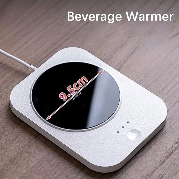 Smart Coffee Mug Warmer, Beverage Warmer Intelligent 55℃ Constant Warm USB Power Supply Coffee Mug Electric Warmer Heating Cup Mat Warmer for Desk 5V White