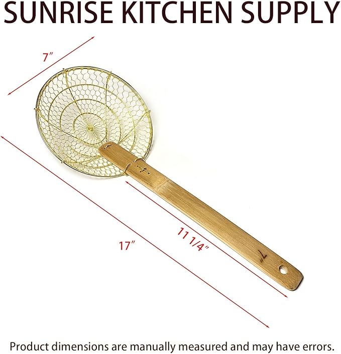 Round Brass Spider Strainer/Skimmer (7")