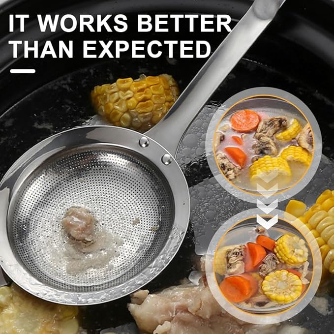Fine Mesh Stainless Steel Colander, 2025 Stainless Steel Fine Mesh Strainer with Handle, Sieve Mesh for Kitchen Cooking, Oil Food Strainer Kitchen Gadgets(MIXED,2PCS)