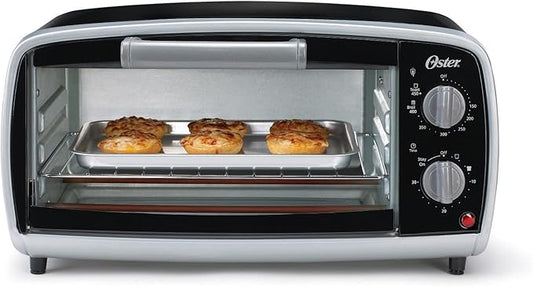 Oster Toaster Oven, 4 Slice, Black (TSSTTVVG01)