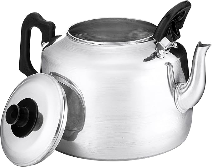 TP24 Catering Aluminium Teapot 8 Pints/4.5 Litres, Silver