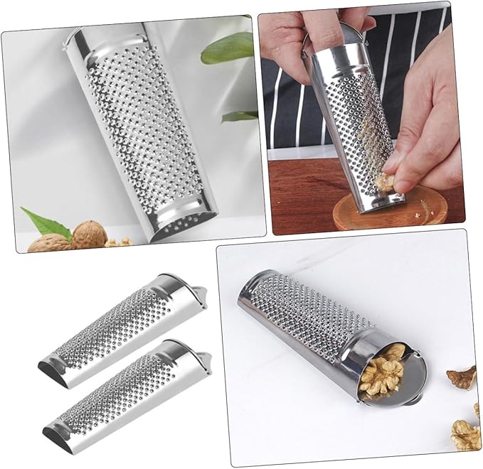 2Pcs Stainless Steel Ginger Zesters Multifunctional Kitchen Graters for Vegetables Cheese and Nuts Easy to Use Space Saving Graters for Home and Restaurant Use