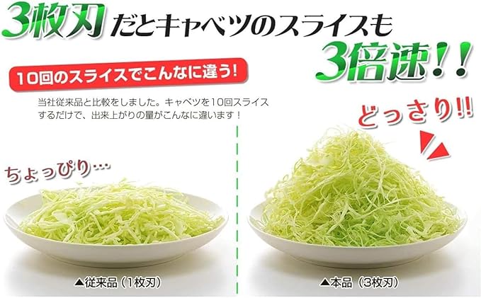 Ernest A-77295 Slicer (Juliennes), 3x Speed (Triple Wave), Made in Japan, Limited Color, Black (Amazon.co.jp Exclusive)