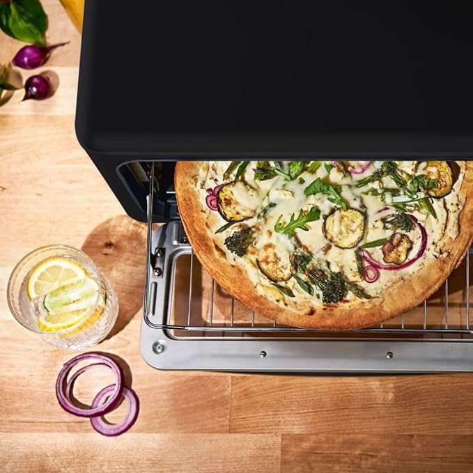 Beautiful by Drew Infrared Air Fry Toaster Oven 1800W with 9-Slice Capacity and Multi-Function Cooking (Black Sesame)