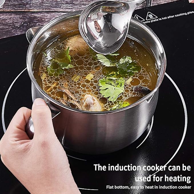Stainless Steel Fat Separator Bowl, Large 4 Cups Gravy Separator Bowl With Handle Round Shape, 1000ml Capacity for Healthy Cooking Reduce Fat Intake(COLOR:no lid)