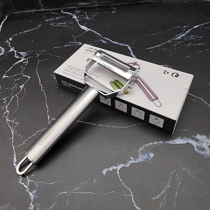 Vegetable Peeler, Julienne Peeler, Double-Sided Blade Fruit Peeler, Vegetable and Fruit Slicer, Potato Peelers, Y-Shaped Stainless Steel Peeler