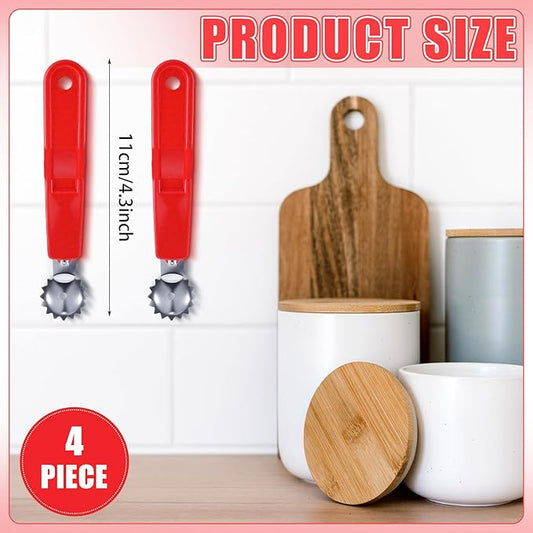 LemonRoad 4 Pcs Tomato Corer Tool Strawberry Huller Stem Remover Stainless Steel Tomato Strawberry Top Remover Practical Kitchen Corer Tool Fruit and Vegetable Baller Dessert Preparation Salad Making