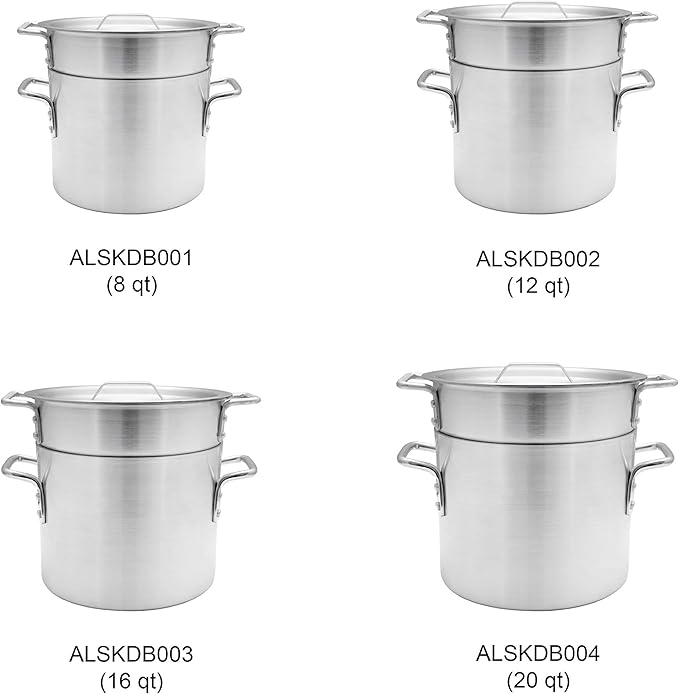 Excellante 20 Quart Aluminum Heavy Gauge Double Boiler Satin Finish