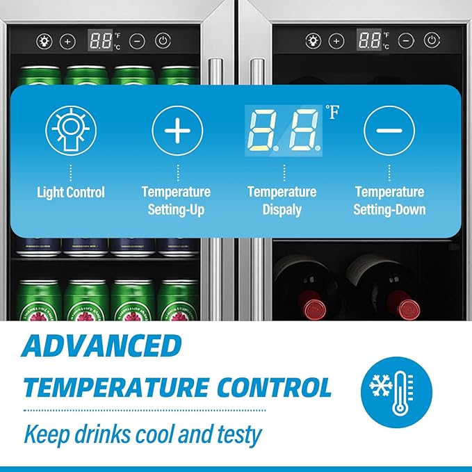 Beverage Refrigerator Cooler, 190 Can Mini Fridge Glass Door for Drinks Soda, Beer, or Wine - Small Refrigerator for Office Bedroom Home Bar, Adjustable Shelves, 6.0 Cu.Ft, Silver
