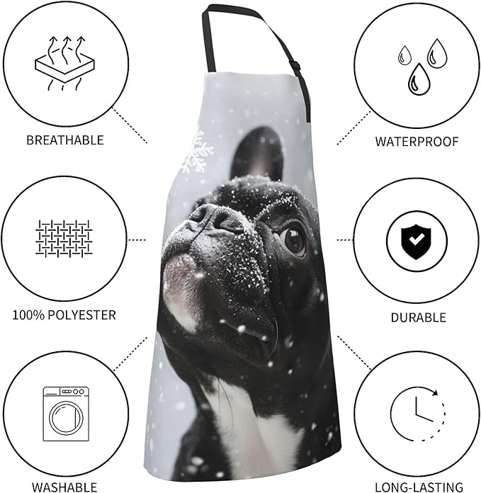 Apron with Pockets Aprons for Women Men Kitchen Chef Apron for Cooking Gardening Server Waitress Painting