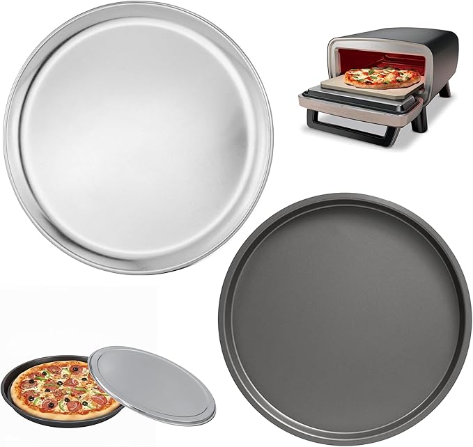 12 Inch Cookie Cake Pan with Lid – Aluminum Alloy Non-Stick Pizza Pan for Oven, Compatible with Ninja MO201, Premium Coated Round Pan for Cookie, Pie, Cake, Pizza Nights & Family Baking, Easy to Clean