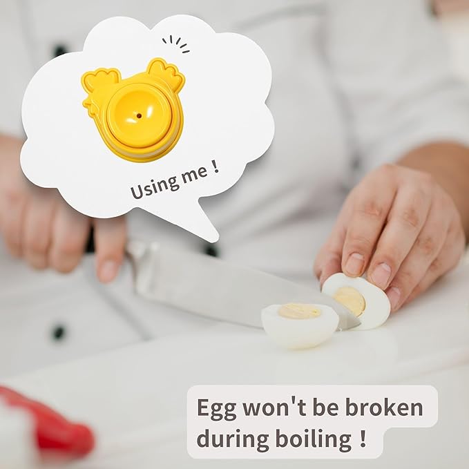 Seki Japan Egg Pierce, Egg Hole Puncher, Hard Boiled Egg Peeler, Egg Pricker to Get a Good Hard Boiled Egg, Kawaii Chikin Shape, Yellow