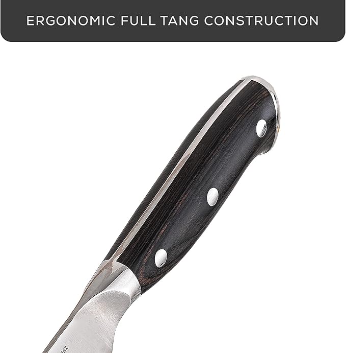 JoyJolt 8” Carving Knife. High Carbon x50 German Steel Kitchen Knife. Magnetic Gift Boxed Brisket Knife
